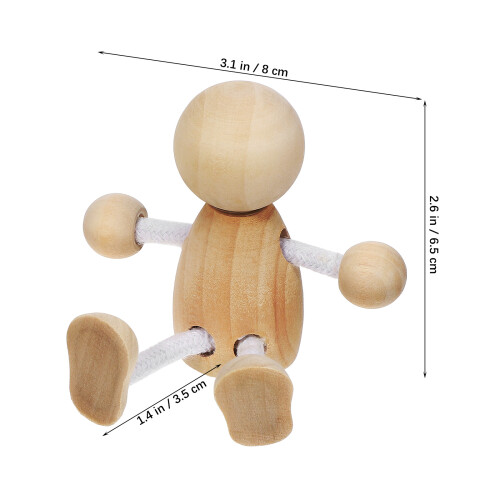 4Pcs Diy Trädockor Målning Trädockor Små Träfigurer För Tonåringar 1