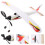 3St Leksak Diy Banddriven Flygplan Glidflygplan Modell 9