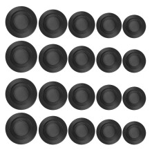 50Pcs Sparsgrispropp: Gummipropar Till Pengaskrin, Svart