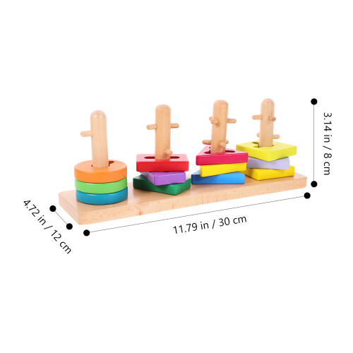 1 Set Geometriska Form Matcher Byggblock Kognitiva Leksaker 1