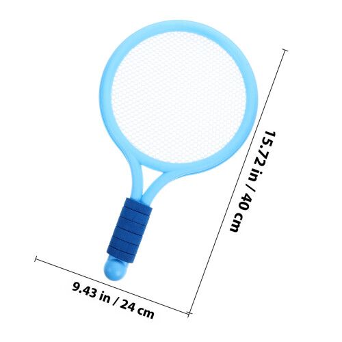 2 Styck Tennisracket Leksak Tecknad Stil För Barn (Blå) 1
