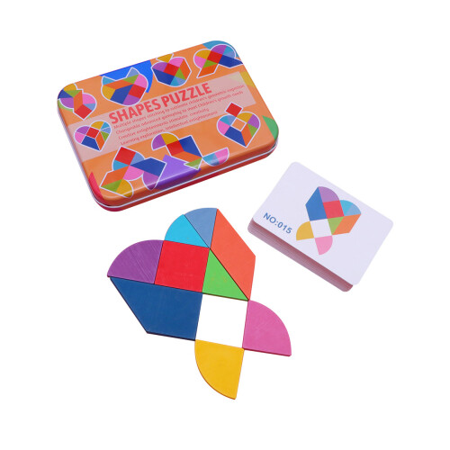 3Pcs Barn Tangram Träpussel Leksaker För Användning