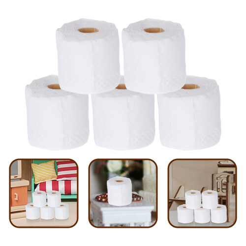 5Pcs Dockshus Rullepapper Mini Pappersrulle 2