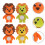 18Pcs Lejonrader 3D Radergummi TPR 10