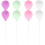 8Pcs 1/12 Mini Miniatyr Ballonger För Dockhus 6
