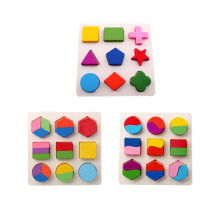 6 Stycken Geometribrädor Formmatchning Läggusblock För Barn