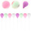 8Pcs 1/12 Mini Miniatyr Ballonger För Dockhus 5