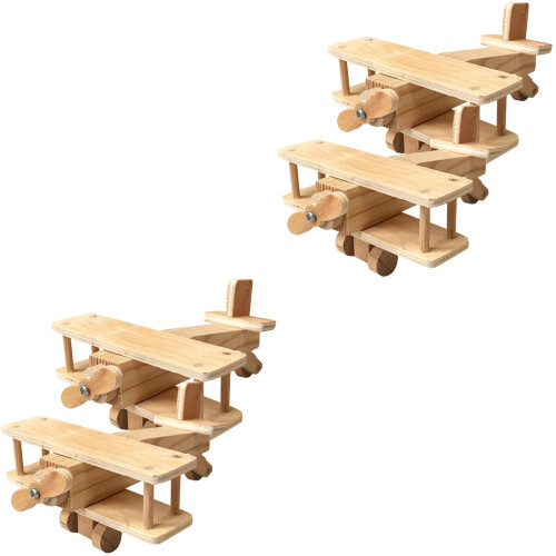 4 Sett Träpussel 3D Modellspel Utbildande Leksak För Barn 2