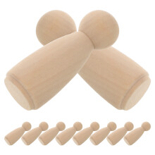 10Pcs Trädocka Barn Graffiti Leksaker (65Mm )