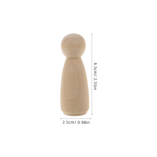 10Pcs Trädocka Barn Graffiti Leksaker (65Mm ) 1
