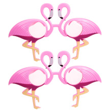 2 Par Portabla Festglas I Flamingoform För Strand