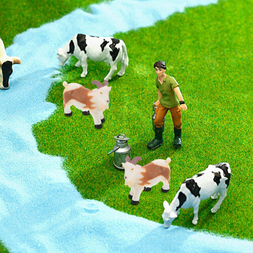 6Pcs Mini Getter Figuriner Realistiska Små Lamm Pedagogiska Leksaker 2