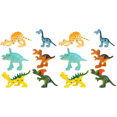 12 Pcs Simulation Dinosaur Modell Plastdjur Barnlekzeug 2