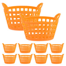 30St Mini Shopping Basket I Plast För Barn, Orange Praktisk Och