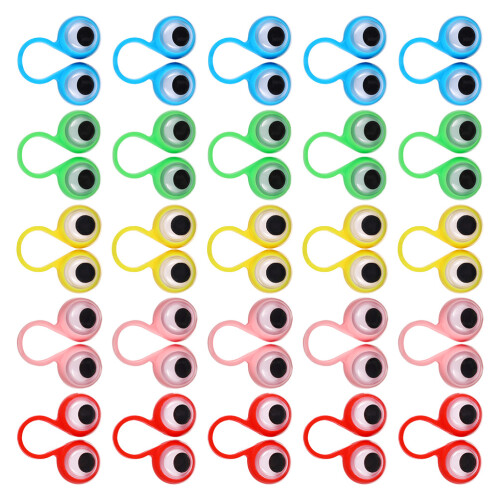 100Pcs Fingergyckligheter Ögonbollringar Fest Leksaker