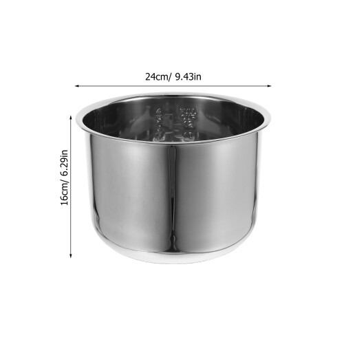 Rice Cooker Inner Pot Rostfritt 6 L -Klistrig Liner 2