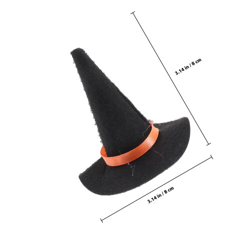 12Pcs Halloween Mini Häxhättor Och Käppar För 1