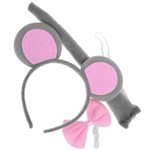3Pcs Musdräkt Set Musringar Huvband Slips Och Kroppsdel