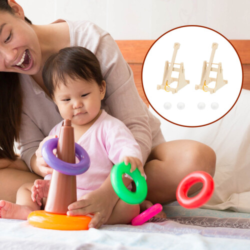 2Pcs Stem Lärande Kit Barn Diy Katapultbil Leksak Utbildning 2