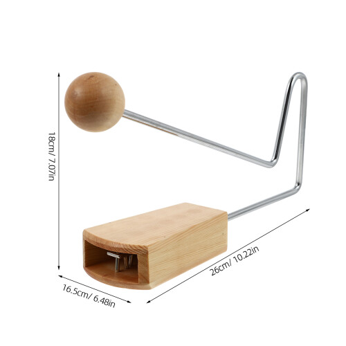 1 St Träpercussioninstrument, Tremolo Leksak (Träfärg) 1