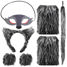 1 Set Vargkostym Söron, Handskar För Barn