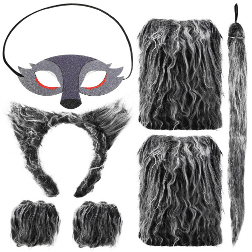 1 Set Vargkostym Söron, Handskar För Barn