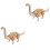 2St 3D Träpussel Dinosaurier I Naturmaterial För Barn ( ) 3