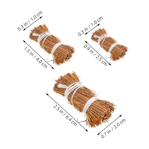 12Pcs Mini Höbalar Dockskåpsaccessoarer Falska Höstackar För Bord 2