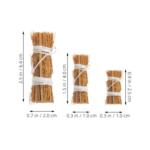 12Pcs Mini Höbalar Dockskåpsaccessoarer Falska Höstackar För Bord 1