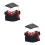 2Satser Dockkläder Graduationstil Svart Dockoutfit Hatt Och Kläder 2