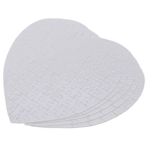 15 Set Blank Sublimeringspussel Hjärtformade För Diy