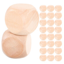 100 St 18 Mm Trätomma Tärningar Rundade Hörn För DIY Brädspel