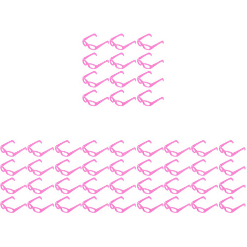 200St Mini Dockglasögon Solglasögon Rosa Tillbehör För Dockor 2