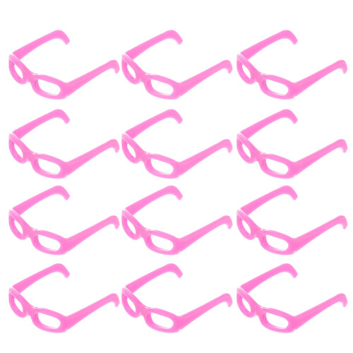 200St Mini Dockglasögon Solglasögon Rosa Tillbehör För Dockor 1