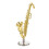 4Pcs Praktisk Miniatyr Saxofon Modell 1