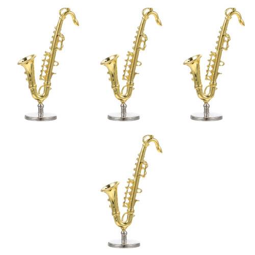 4Pcs Praktisk Miniatyr Saxofon Modell 2
