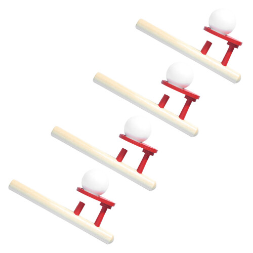 4Pcs Flytande Blåsrör Bollar Träbalans Leksaker För Barn