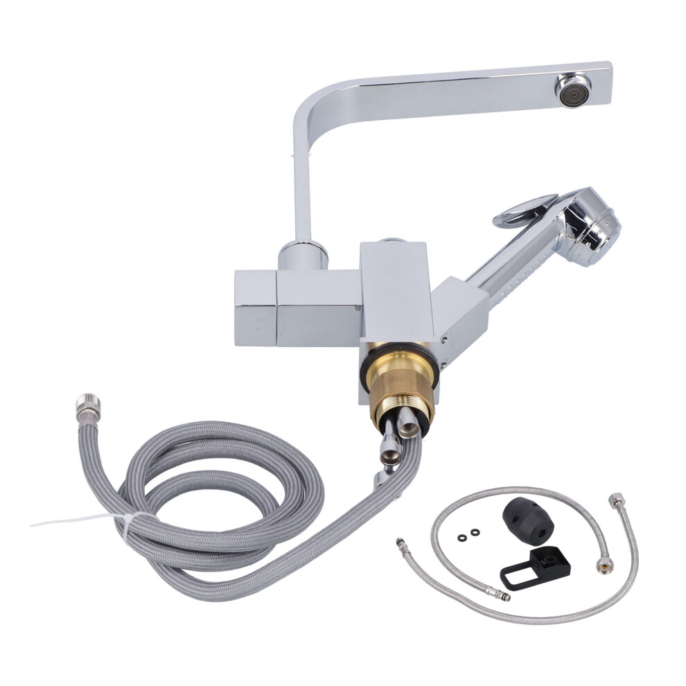 Rotatable Spout Kitchen Sink Faucet, Durable Construction For Longevity, Stainless Steel Build For Resistance Against Corrosion, Suitable For Single H 9061222332776