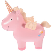 Adorable Unicorn Designad Myntburk Skrivbordsdekoration (Vit)