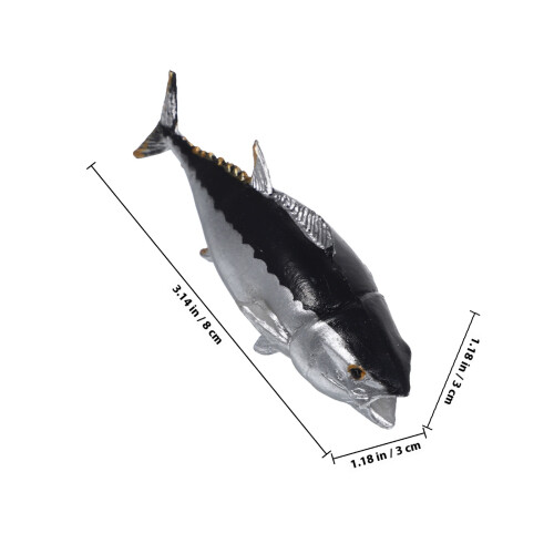 Fish Figurine Plast Tonfisk Modell Djurföremål 1