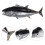 Fish Figurine Plast Tonfisk Modell Djurföremål 4