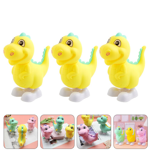 3Pcs Vinds Hoppende Leksaker, Dinosauriedesign, Tecknad 2