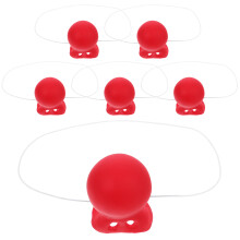 6Pcs Cosplay-Clownnäsa Prop Elastisk Klädsel-Tillbehör