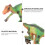 Simulerad Dinosaurie Modell Barn Leksak Ornamet 8