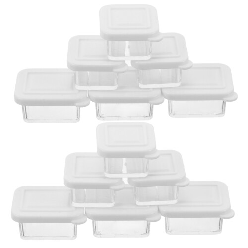 24Satser Dockskåpståt Lådor Vit Transparent Plast Mini För 2