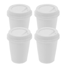 16 Delar Miniatyr Kaffekoppar Tillbehör För Dockskåpskök