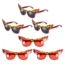 6Pcs Hot Dog Solglasögon För Vuxna Barn Fester Halloween Cosplay