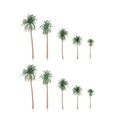 30 Pcs Rainforest Plastic Palm Tree Models For Tropical Scenery Diy