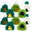 25Pcs Miniatyr Stickade Hattar Saint Patrick DIY Tillbehör 1
