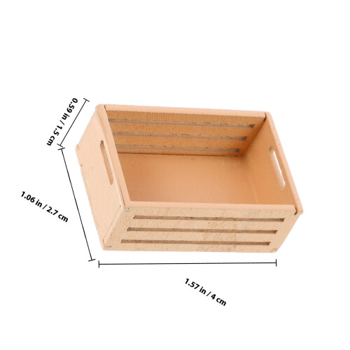 4Pcs Miniatyr Trähink Djurhem Mini Förvaringskorg 1